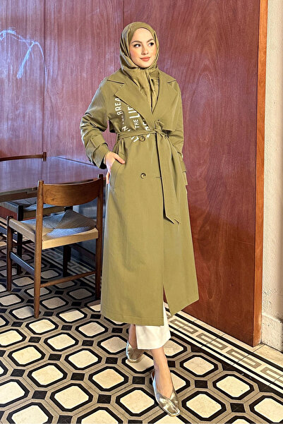 Ovn. Zayne Kol Kemerli Trençkot - Haki