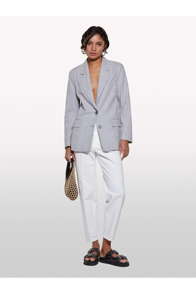 Sisley Women's 100% Cotton Stone Washed Regular Waist Mom Fit Denim Pants 325P4Tfhle04I-Sis674