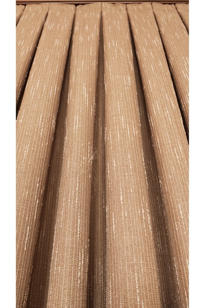 Yuka Panel Backdrop Curtain Camel Slub Pattern Single Panel 1/3 Pleated Luxury Series Heavy Weight