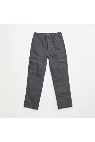 KİABİ بنطلون عادي متعدد الجيوب باللون الرمادي