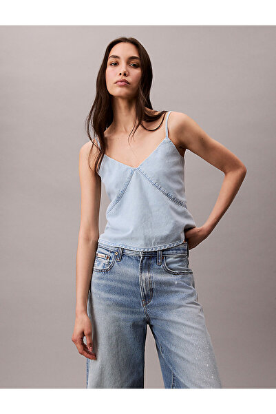 Calvin Klein Kadın Mavi Gömlek