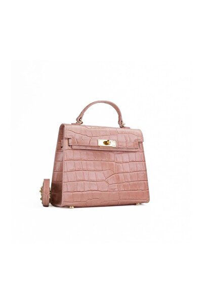 Posete Fagaras Poseta Piele Thea Croco Mini - Piersica, Geanta Casual din Pie...