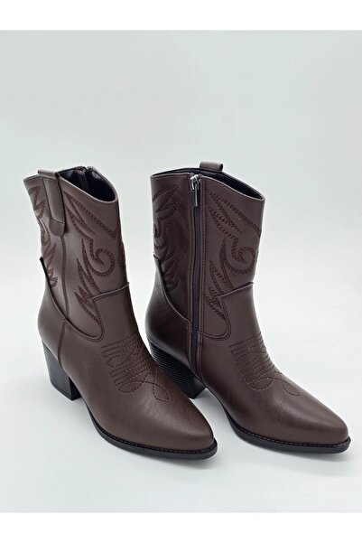 Luvesta Shoes Western Kadın Bot Acı Kahve
