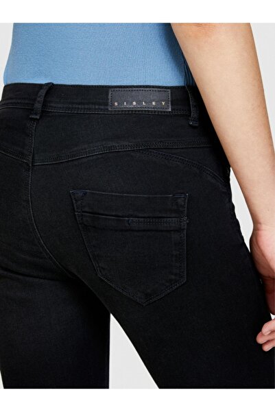 Sisley Women's Stretch Cotton High Waist Skinny Leg Denim Pants 324P4Rr3575V7-Sis800