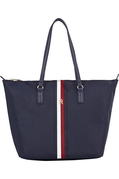 Tommy Hilfiger Women Space Blue Polyamide Bsr Poppy Corporate Tote