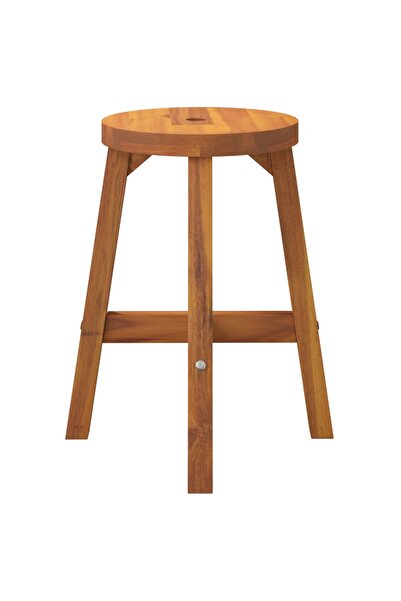 vidaxl Stool Brown 38x38x45 cm Round Solid Wood Acacia