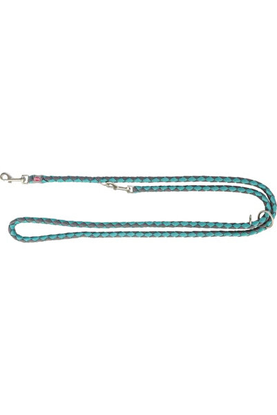 Trixie Lesă din frânghie Cavo, reglabilă, L-XL, 2,00 m x 18 mm, Aqua/Grafit