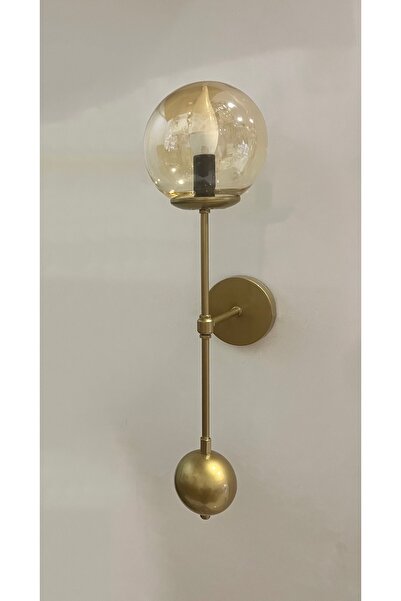 gaziantepavize Gezegen Eskitme Kasa Bal Glop Camlı Metal Pilli Aplik - Özel Tasarım Lamba ve Pil dahil - Tek Adet