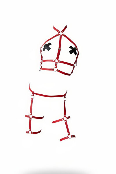 Angels Passion Red Garter Lingerie Models - Elegant Model That Highlights the Body's Curves