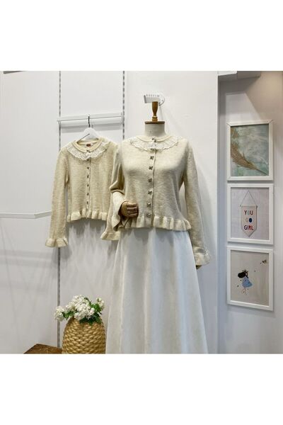 Faya Boutique Krem Fisto Yakalı Hırka