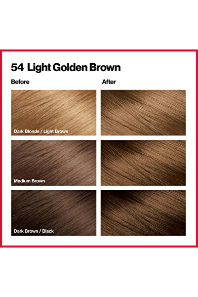 Revlon Permanent hair dye without ammonia COLORSILK 54 light brown gold 1 pc