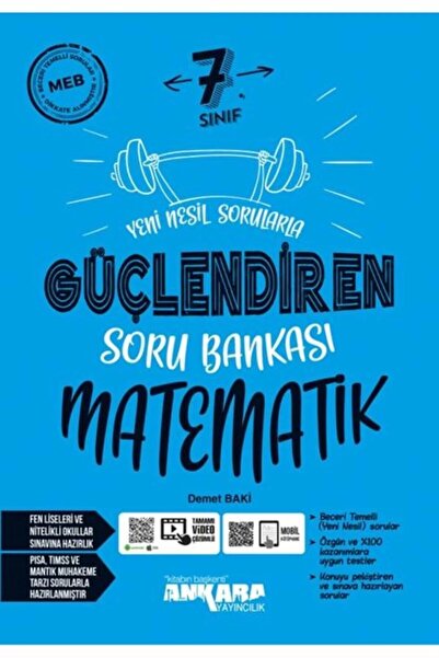 Ankara Yayıncılık 7. Sınıf Matematik Güçlendiren Soru Bankası GÜNCEL BASKI