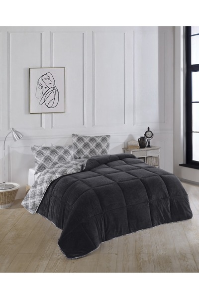 miruza ev tekstil Double Luxury Blue Wellsoft Quilt Double Sided 195 X 215