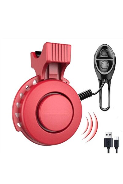 Generic بوق دراجة إلكتروني لركوب الدراجات، جرس دراجة مقاوم للماء مع 4 أوضاع صوتية