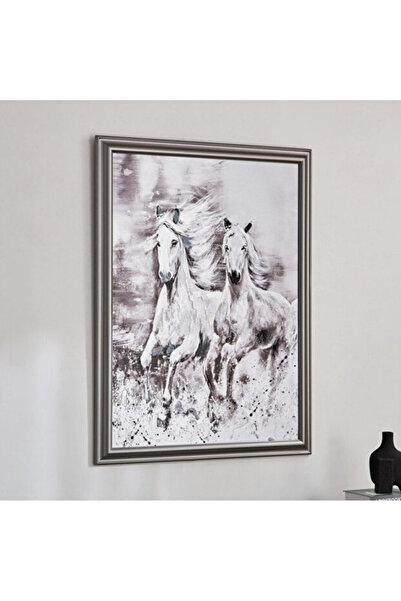 ALAYRA International صورة حصان زاهية مطبوعة من الألومنيوم بإطار (40 × 60 سم م...