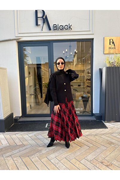 MissWhence 38902 Pleated Women's Skirt Red