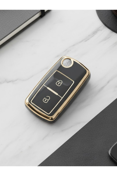 Lanitra Husă pentru chei Nano cu 2 butoane compatibilă cu Volkswagen Passat G...