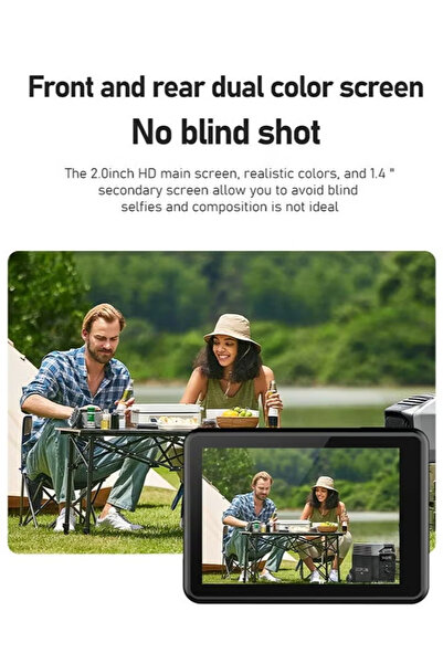 Lowyam 6K Action Camera with Remote, EIS Anti-Shake, Dual Screens, WiFi, IP68