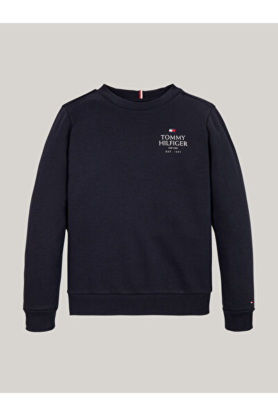 Tommy Hilfiger Boys Desert Sky Logo Puff Embr Regular Crew Neck Sweatshirt
