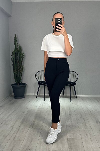 lady special Παντελόνι από λύκρα με στενό τελείωμα και λωρίδες μπροστά