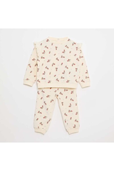 KİABİ طقم بيجامة متطابق باللون الأبيض