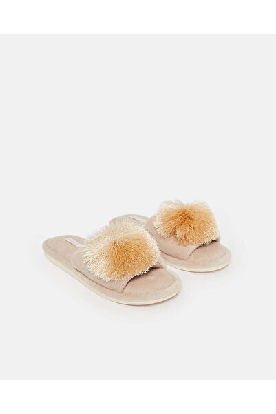 REDTAG Women Beige Pompom Slipper