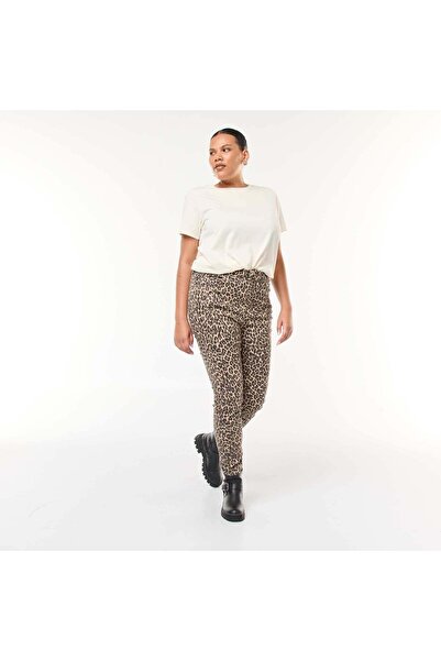 KİABİ High-rise skinny trousers BEIGE