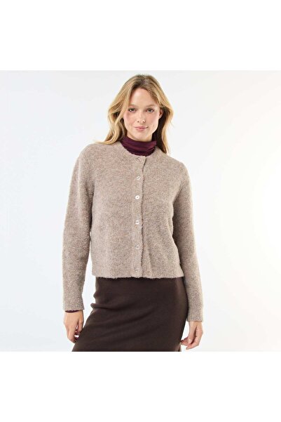 KİABİ Bouclé Knit Cardigan BEIGE