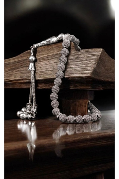 İnan Tesbih Non-Tarnishing Metal Dot Pattern Model Prayer Beads
