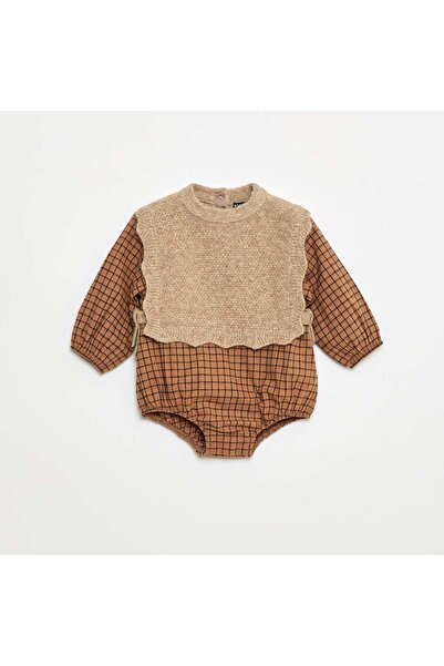 KİABİ رومبر قطني مع سترة صوفية بيج