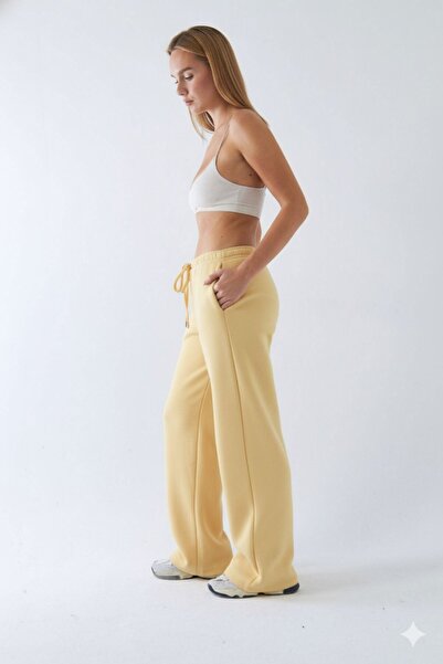 The Champ Clothing oversized Unisex Φούτερ Κίτρινο – 3 Νήματα Σ επένδυση fleece Φλις, Φαρδύ πόδι, με τσέπες, μοντέρνα άνετη εφαρμογή