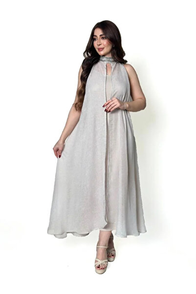 TREASUREISLAND Two-piece burlap jalabiya