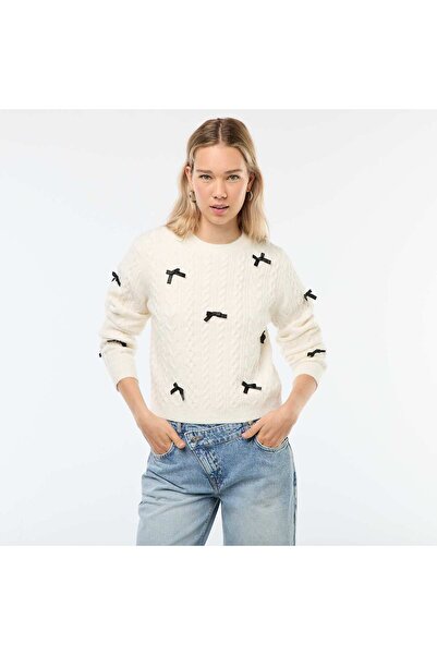 KİABİ سترة محبوكة مع فيونكات بيج