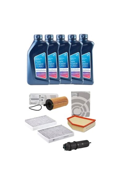 BMW 5-piece oil overhaul package + oil, fuel, pollen*, original air filter