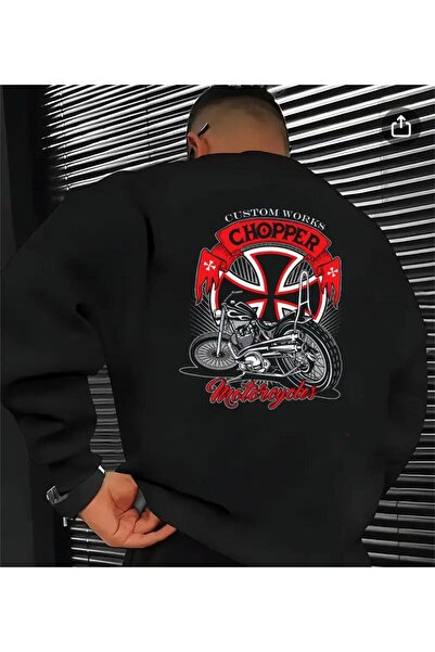 Bestteks Chopper Printed Circular Neck Sweatshirt