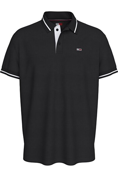 Tommy Hilfiger Erkek Siyah Kısa Kollu Polo