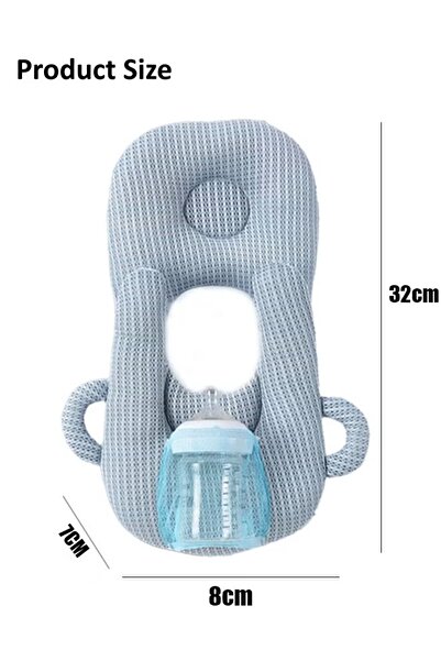 Generic Baby Feeding Pillow Adjustable Nursing Pillow Support Baby Bottle Holder Self-Feeding Pillow (Blue)