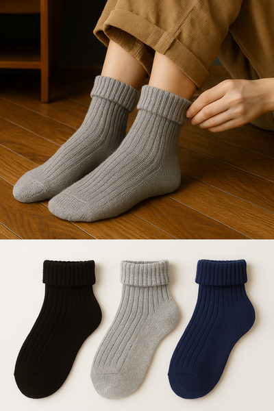 Ducks Socks Șosete termice pentru femei, din lână, fără cusături piese, iarnă