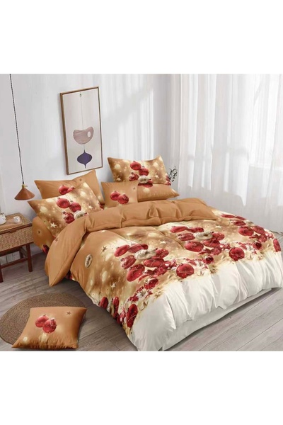 Truva Grup Finet Bed Linen Set "Christmas Spirit" – 6 Pieces, 180 x 200 cm, Finet Cotton
