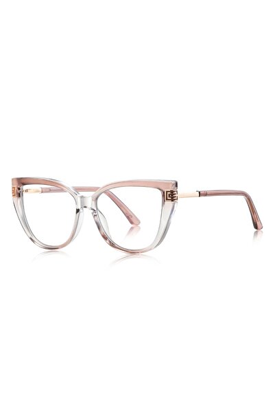 SKYDDAR INNOVATION Ochelari de protecție împotriva luminii albastre pentru femei, rame metalice, 2259, design modern, set cu autocolant, bej