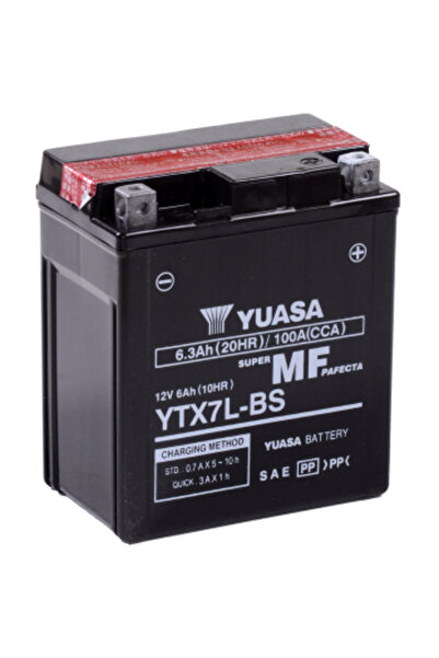 Yuasa Motorcycle battery AGM 12V 6Ah (YTX7L-BS)
