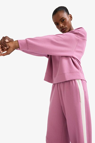 DeFacto Women's Sweat E8954Ax/Br95 Rose