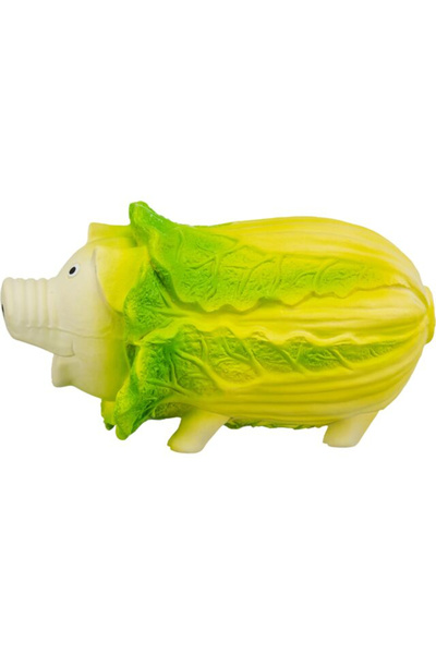 Trixie Dog Toy, Cabbage-Pig, Latex, With Sound, 23 cm, Light Green