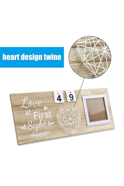 Home4U Ultrasound photo frame Waiting for Baby Wood Acrylic