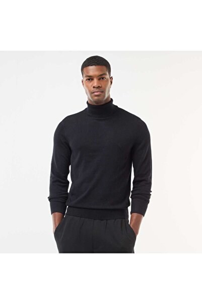 KİABİ Plain Roll Neck Jumper BLACK