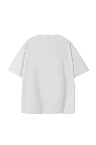 Alo loose unisex short sleeved T-shirt - white - heavyweight 300 pure cotton shirt