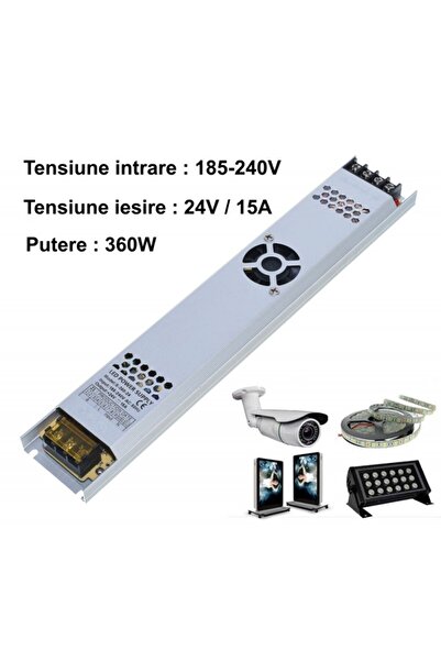 ElectroAZ Power Supply, Slim, Indoor, 24V, 15A, 360W
