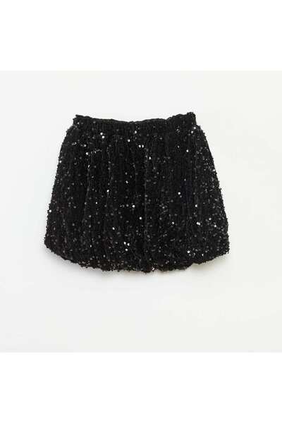 KİABİ Sequin Mini Skirt BLACK