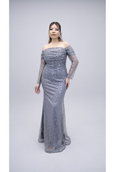 CAREZZA Lumos - Karmen Yaka Intense Sequined Evening Dress