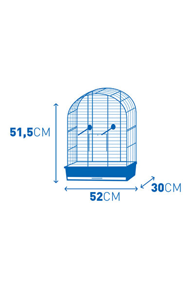 LAROY GROUP Cușcă Iza 2, 51x30x60.5 cm, Alb, 493/115